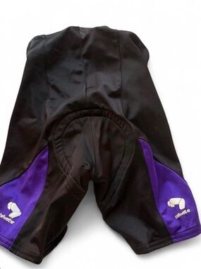 Vintage Bellwether Cycling Shorts • Black and Purple Women's with Padding Seat